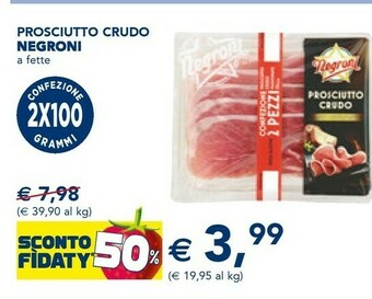 Esselunga Prosciutto crudo offerta
