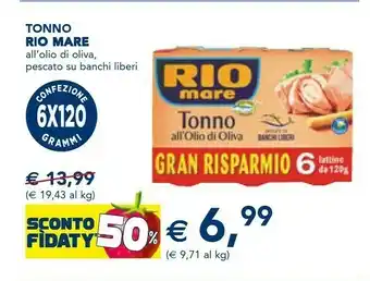 Esselunga Tonno all'olio d'oliva pescato su banchi liberi offerta