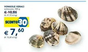 Esselunga Vongole veracì sottovuoto offerta