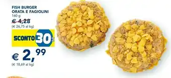 Esselunga Fish burger orata e fagiolini offerta