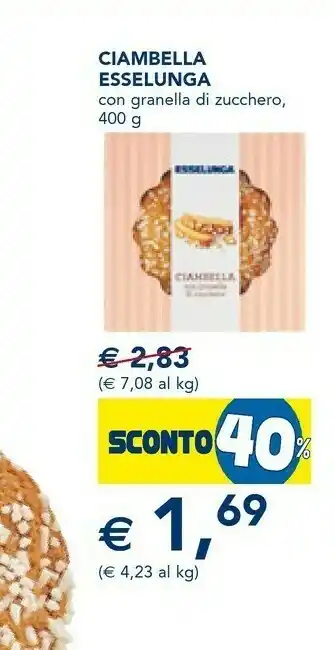 Esselunga Esselunga ciambella con granella di zucchero offerta