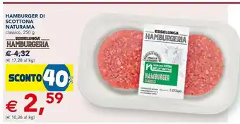 Esselunga Esselunga - hamburger classici bovino adulto scottona naturama 250 g(ml) offerta