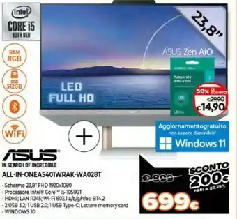Expert Asus All-in-One A5401WRAK-WA028T offerta