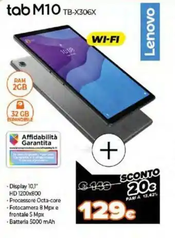 Expert Lenovo tab M10 TB-X306X offerta