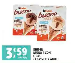 Deco Supermercati KINDER BUENO 4 CONI offerta