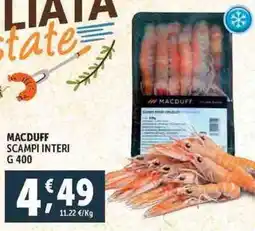 Deco Supermercati MACDUFF SCAMPI INTERI G 400 offerta