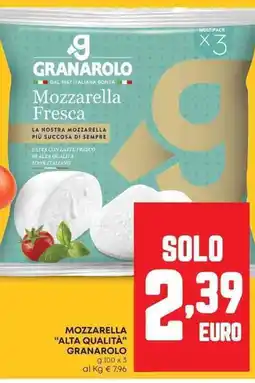 Pam MOZZARELLA "ALTA QUALITÀ" GRANAROLO g 100 x 3 offerta