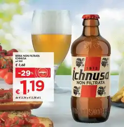 Bennet BIRRA NON FILTRATA ICHNUSA offerta