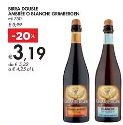 Bennet BIRRA DOUBLE AMBRÉE O BLANCHE GRIMBERGEN offerta