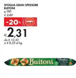 Bennet SFOGLIA GRAN SPESSORE BUITONI offerta