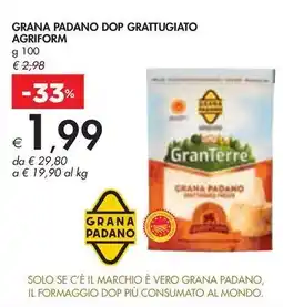 Bennet GRANA PADANO DOP GRATTUGIATO AGRIFORM offerta