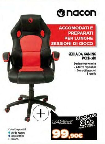 Expert Nacon Sedia da Gaming PCCH-310 offerta