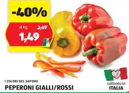 ALDI I COLORI DEL SAPORE PEPERONI GIALLI/ROSSI offerta