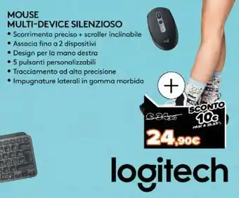 Expert Logitech Mouse Multi-Device Silenzioso offerta