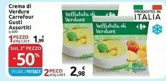 Carrefour Express Carrefour - crema di verdure surgelata 600 g(ml) offerta