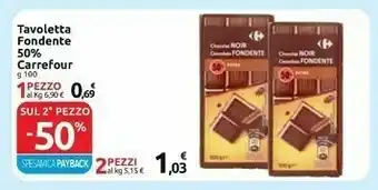 Carrefour Express Carrefour - 74% cacao ecuador tavoletta di cioccolato fondente selection 100 g(ml) offerta