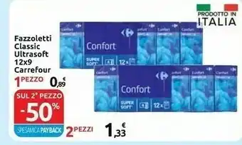 Carrefour Express Carrefour fazzoletti classci ultrasoft 12x9 1 pezzo offerta