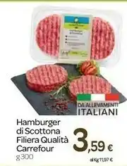 Carrefour Express Carrefour - hamburger di scottona 300 g(ml) offerta