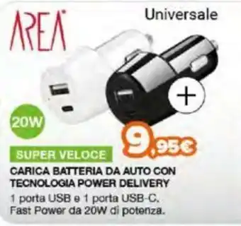 Carica Batteria da Auto con Technologia Power Delivery