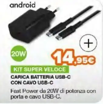 Expert Carica Batteria USB-C con Cavo USB-C offerta