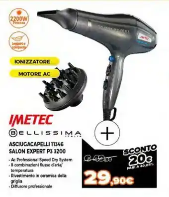 Expert Imetec Asciugacapelli 11346 Salon Expert P3 3200 offerta