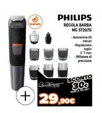 Expert Philips Regola Barba MG 5720/15 offerta