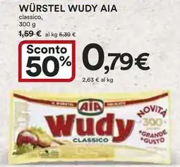 Ipercoop WÜRSTEL WUDY AIA classico offerta