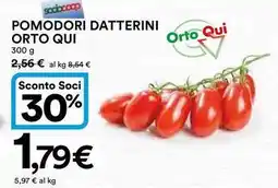 Ipercoop POMODORI DATTERINI ORTO QUI offerta