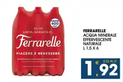 SeBón Supermercati FERRARELLE ACQUA MINERALE EFFERVESCENTE NATURALE L 1,5 X 6 offerta