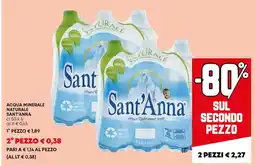 Panorama ACQUA MINERALE NATURALE SANT'ANNA cl 50 x 6 offerta