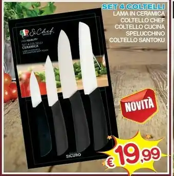 Si chef set 4 coltelli lama in ceramica
