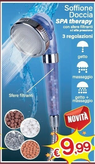 Soffione doccia spa therapy
