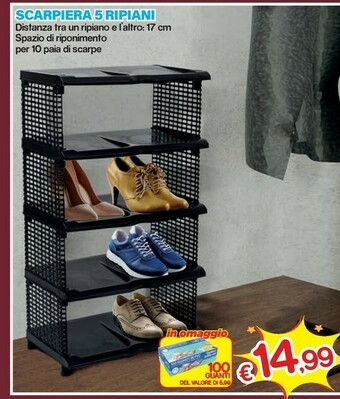 Satur Scarpiera 5 ripiani offerta