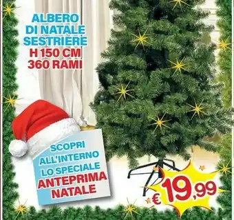Satur Albero di natale sestriere h 150 cm 360 rami offerta