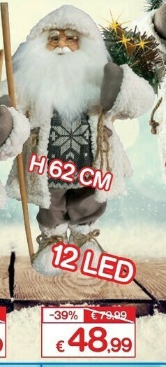 Satur Babbi bianchi con luci led offerta