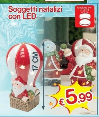 Satur Soggetti natalizi con led offerta