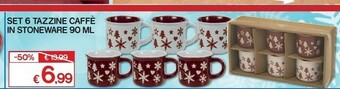 Satur Satur set 6 tazzine caffe in stoneware offerta