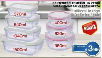 Satur Contenitori ermetici - in vetro guarnizione salva freschezza offerta