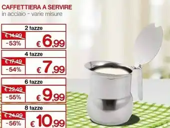 Satur Caffettiera a servire in acciaio offerta