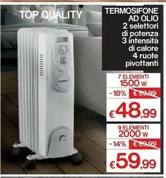 Satur Termosifone ad olio offerta