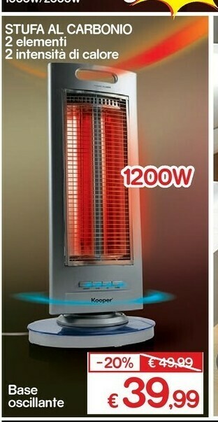 Satur Stufa al carbonio offerta