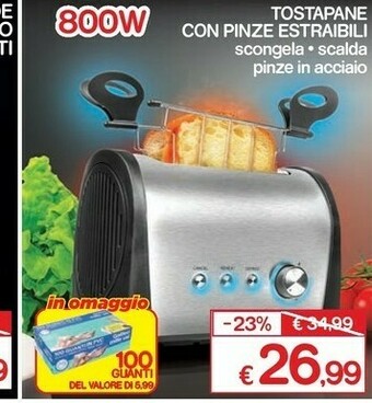 Satur Tostapane con pinze estraibili offerta