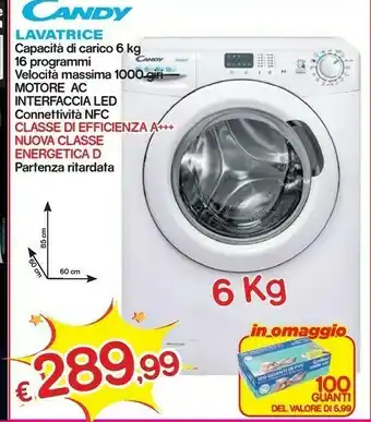 Satur Lavatrice capacità di carico 6 kg offerta