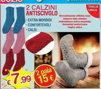 Satur 2 calzini antiscivolo offerta