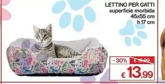Satur Lettino per gatti superficie morbida offerta