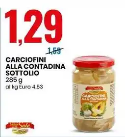 Eurospin CARCIOFINI ALLA CONTADINA SOTTOLIO offerta