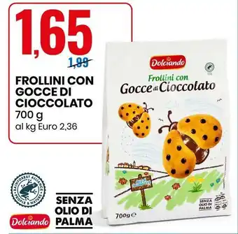 Eurospin FROLLINI CON GOCCE DI CIOCCOLATO offerta