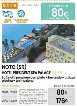 Eurospin HOTEL PRESIDENT SEA PALACE offerta