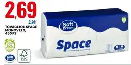 Eurospin TOVAGLIOLI SPACE MONOVELO, 450 PZ offerta