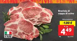 Lidl Braciole di coppa di suino 700 g confezione offerta